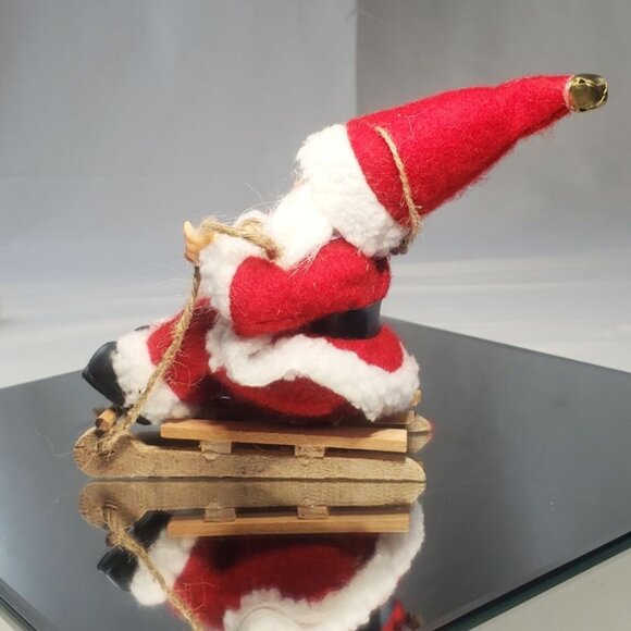 Santa Claus Christmas Sled Decoration Ornament Accessories Holiday Decor - Picture 7 of 9